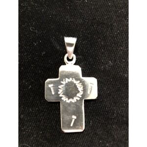 Vintage Large Sterling Silver Cross Signed CII Mexico 925 Ornate 1"